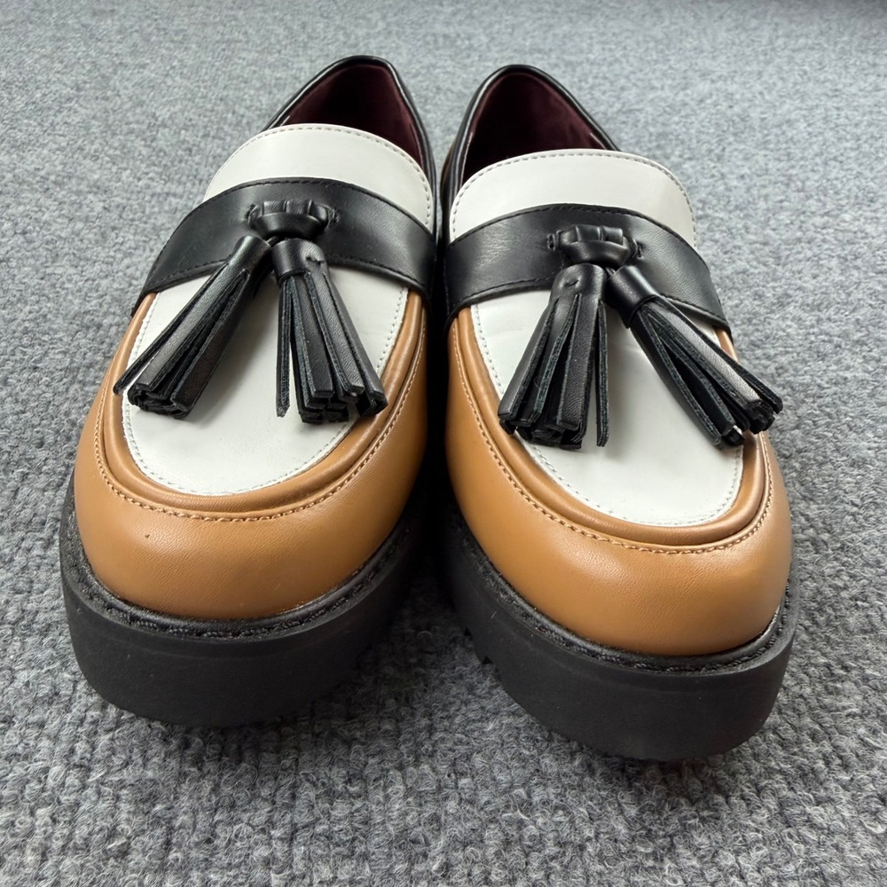 Franco Sarto Carolynn Tassel Loafers Womens 6M Tri-Color Block Platform Lug Sole - Picture 5 of 10